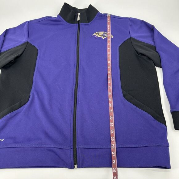 Baltimore Ravens‎ Jacket Men's XL Black Purple Nike On Field Full Zip Dri-Fit - Picture 8 of 11